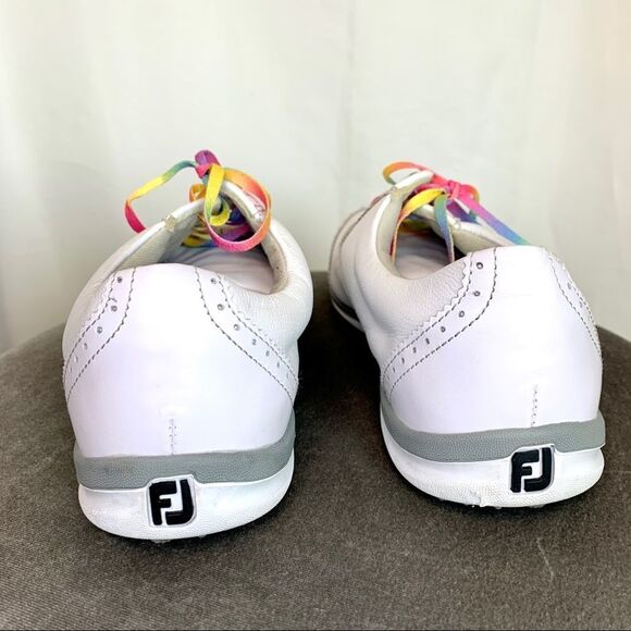 Footjoy Lopro Collection golf shoes lace up white Sz 9.5 - Picture 6 of 9